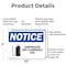 Signmission Compressed Non-Flammable Gas OSHA Notice Sign, Aluminum, 10in W x 7in L, 2PK OS-2PACK-NS-A-710-L-10758 - alternate 5